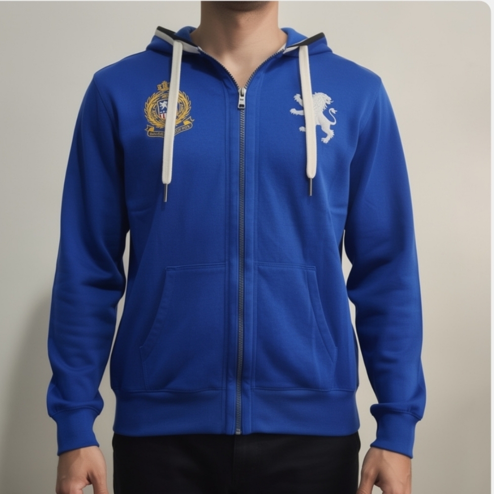 Express Royal Blue Vintage Hoodie Y2K